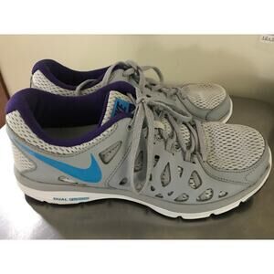Nike Dual Fusion Run 2 Womens Lightweight Gray Running Training Sneakers 8.5 40
